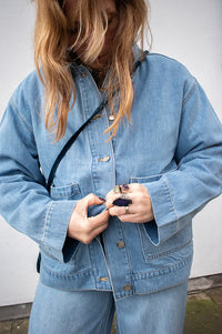 Object Rosie Light Blue Denim Overshirt