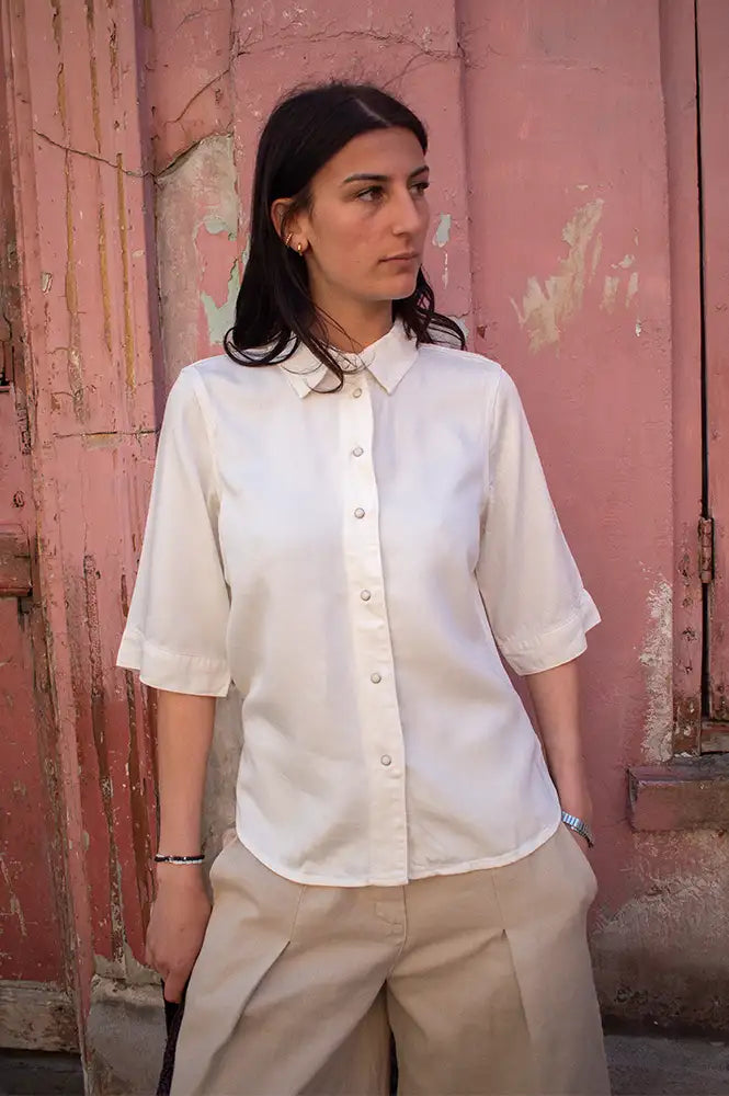 Object Frame Cloud Dancer Denim Shirt - The Mercantile London