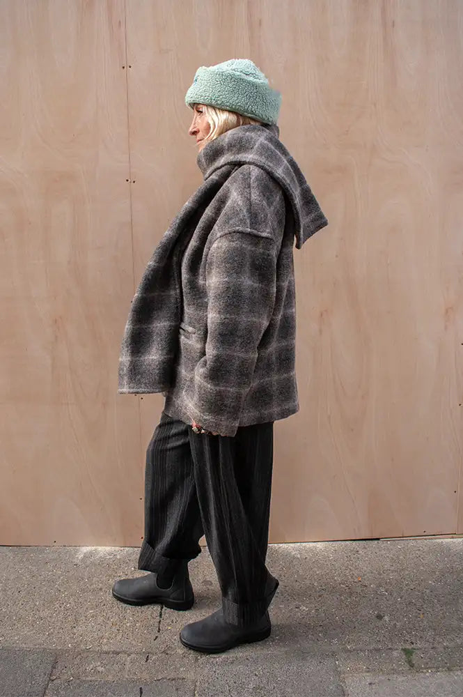 Object Maise Carafe Check Scarf Jacket