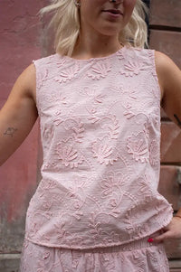 Object Mya Pale Lilac Embroidered Top