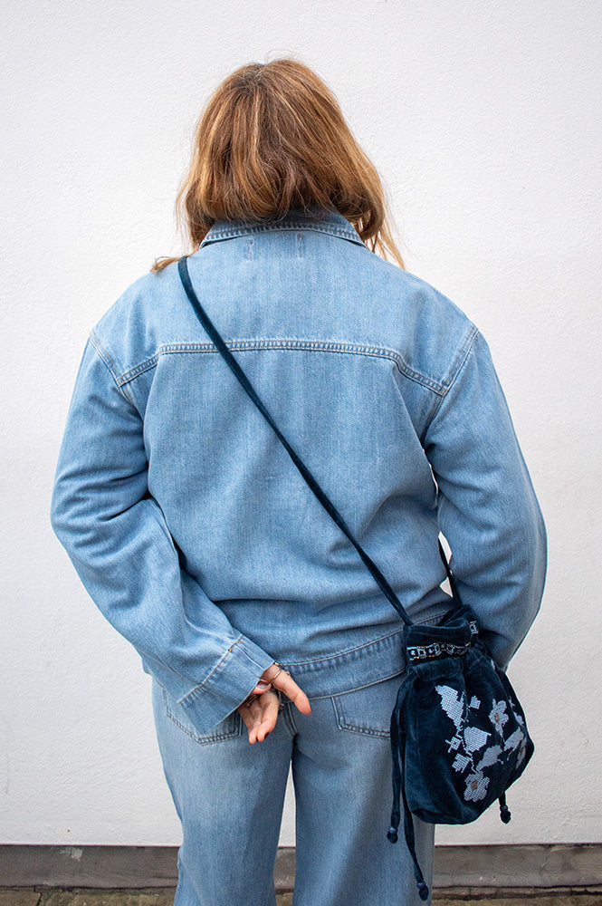 Object Rosie Light Blue Denim Overshirt