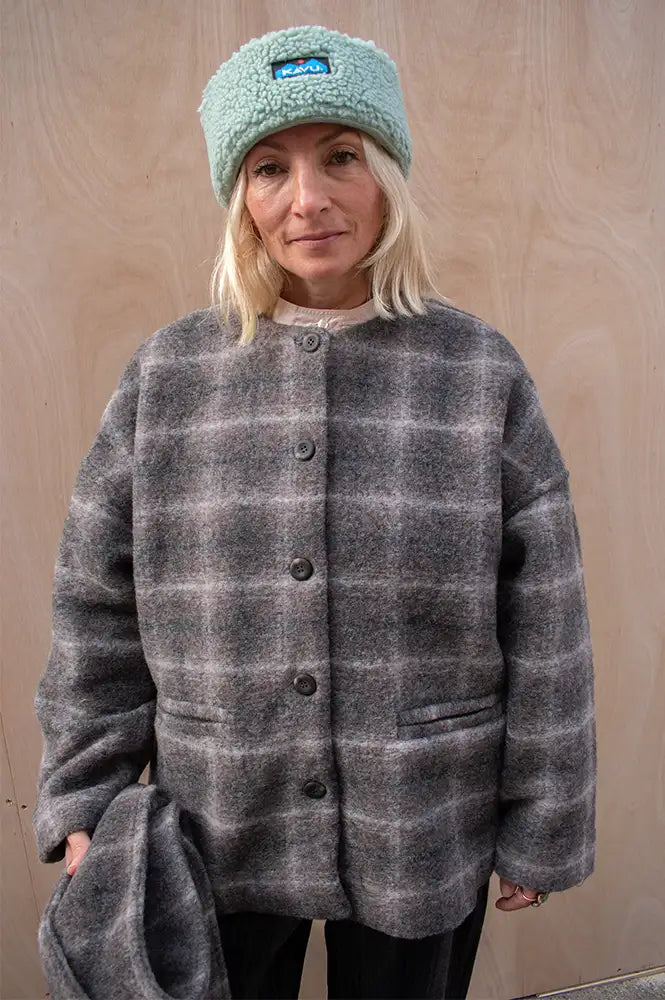 Object Maise Carafe Check Scarf Jacket