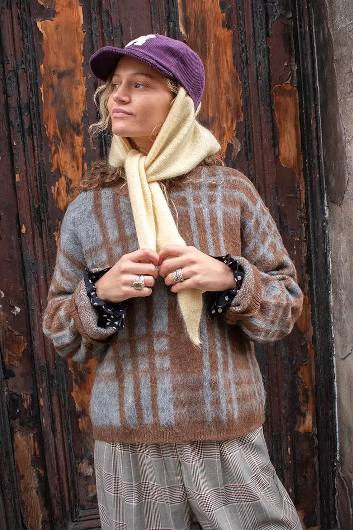 Object Pipsy Brown Carafe Checked Jumper