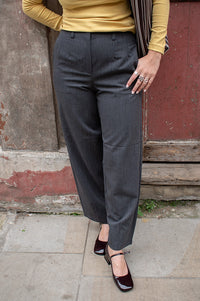 Object Ivalo Grey Wide Barrel Leg Trousers - The Mercantile London