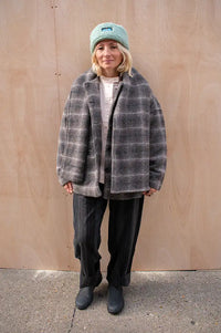 Object Maise Carafe Check Scarf Jacket