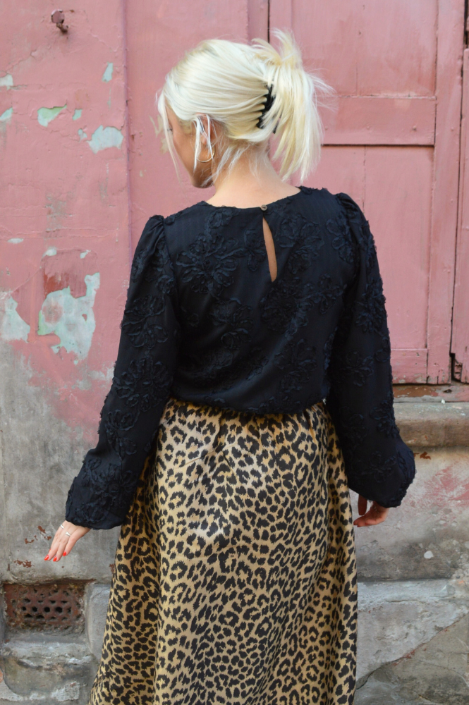 Object Lula Black Floral Blouse - The Mercantile London