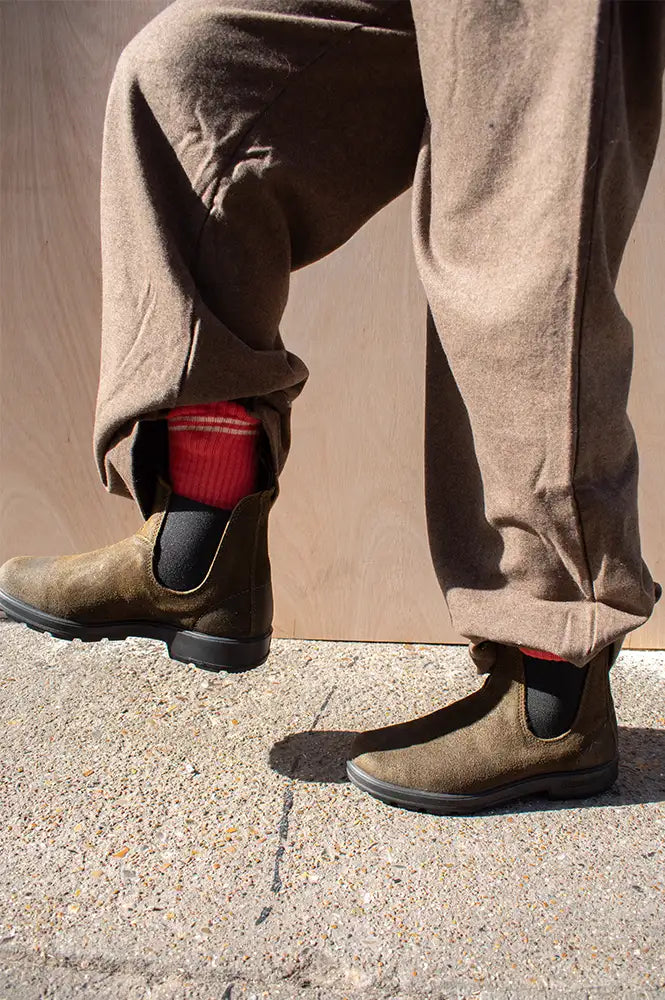 Blundstone 1615 Dark Olive Rub Seude Boots