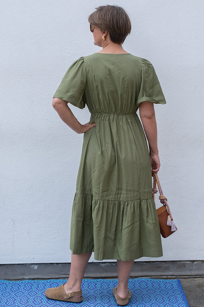 Object Celine Capulet Olive Maxi Dress - The Mercantile London