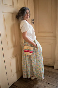 Daydress Drew Vintage Olive Flowers Skirt - The Mercantile London