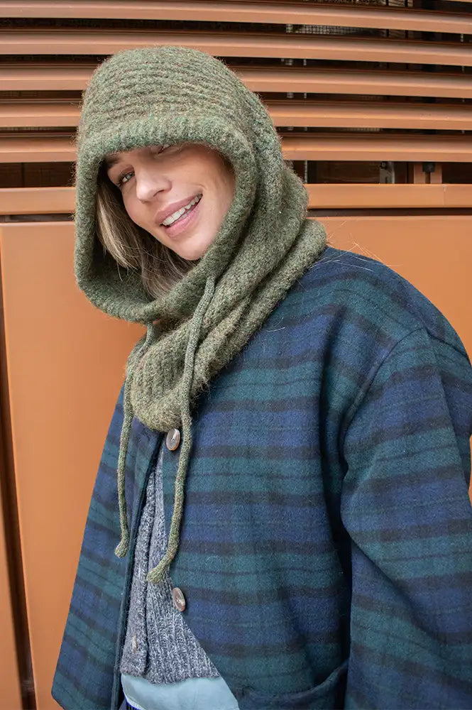 Object Milu Duffle Bag Melange Knitted Balaclava