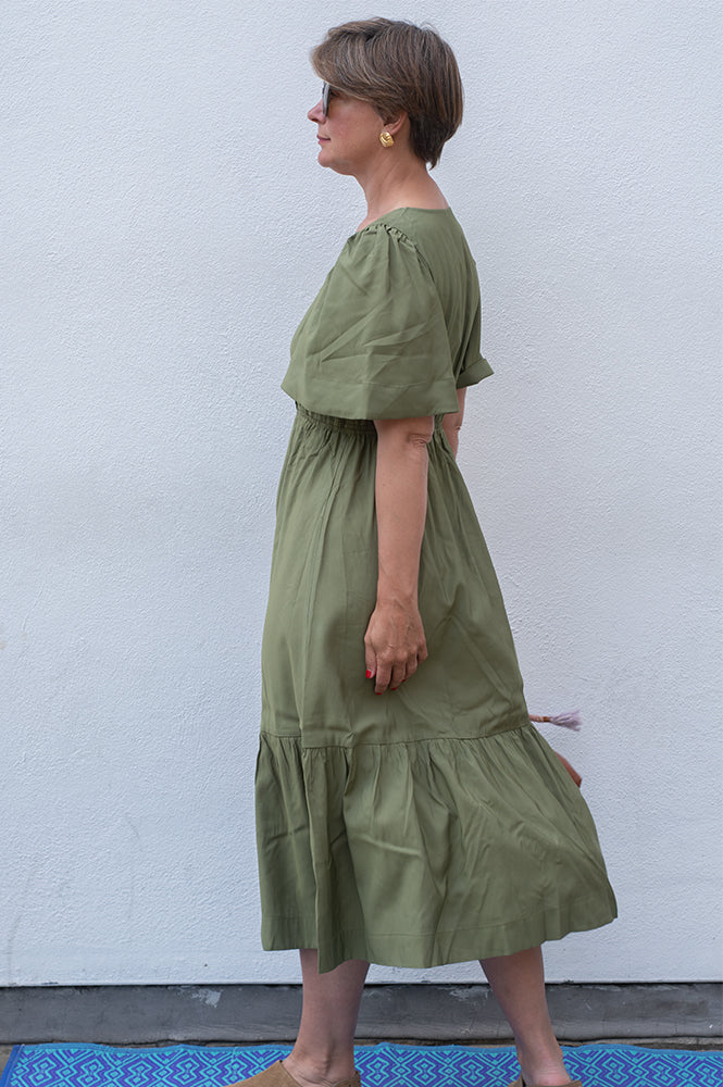 Object Celine Capulet Olive Maxi Dress - The Mercantile London