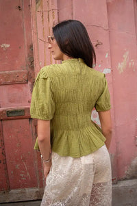 An'ge Sizaya Olive Blouse - The Mercantile London