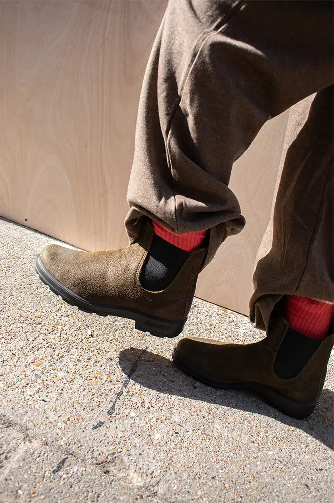 Blundstone 1615 Dark Olive Rub Seude Boots