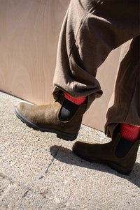 Blundstone 1615 Dark Olive Rub Seude Boots