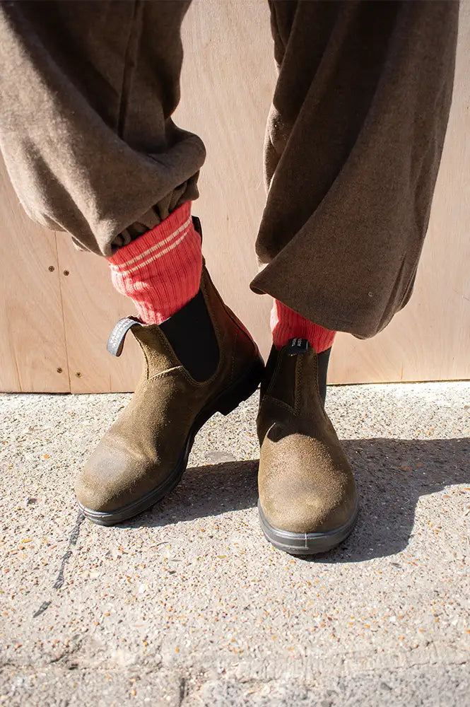 Blundstone 1615 Dark Olive Rub Seude Boots