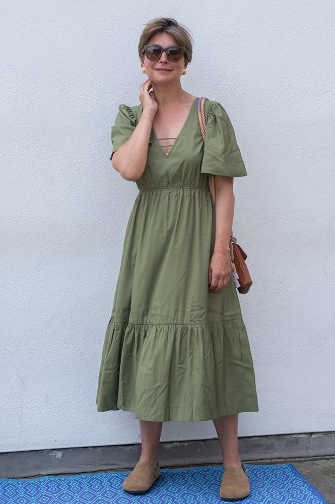 Object Celine Capulet Olive Maxi Dress - The Mercantile London