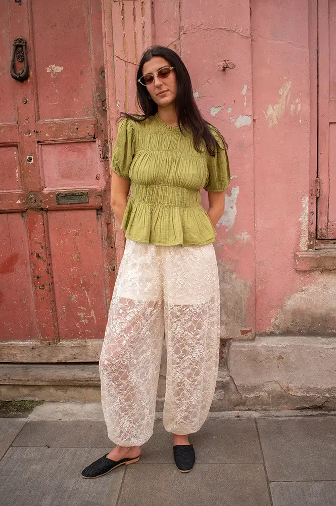 An'ge Sizaya Olive Blouse - The Mercantile London