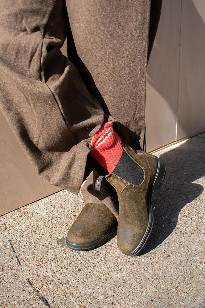 Blundstone 1615 Dark Olive Rub Seude Boots