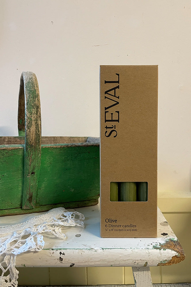 St. Eval Olive Dinner Candles - The Mercantile London