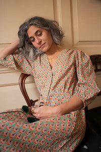 Zen Ethic Lily Opio Green Dress - The Mercantile London