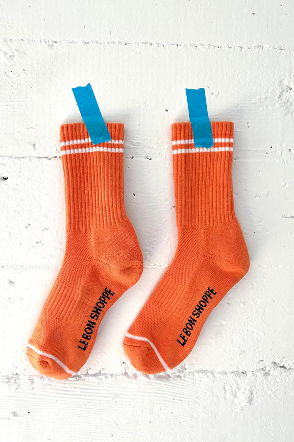 Le Bon Shoppe Boyfriend Orange Socks - The Mercantile London
