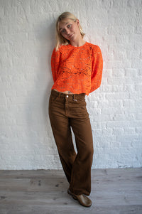 The Tiny Big Sister Summer Red Lace Blouse - The Mercantile London