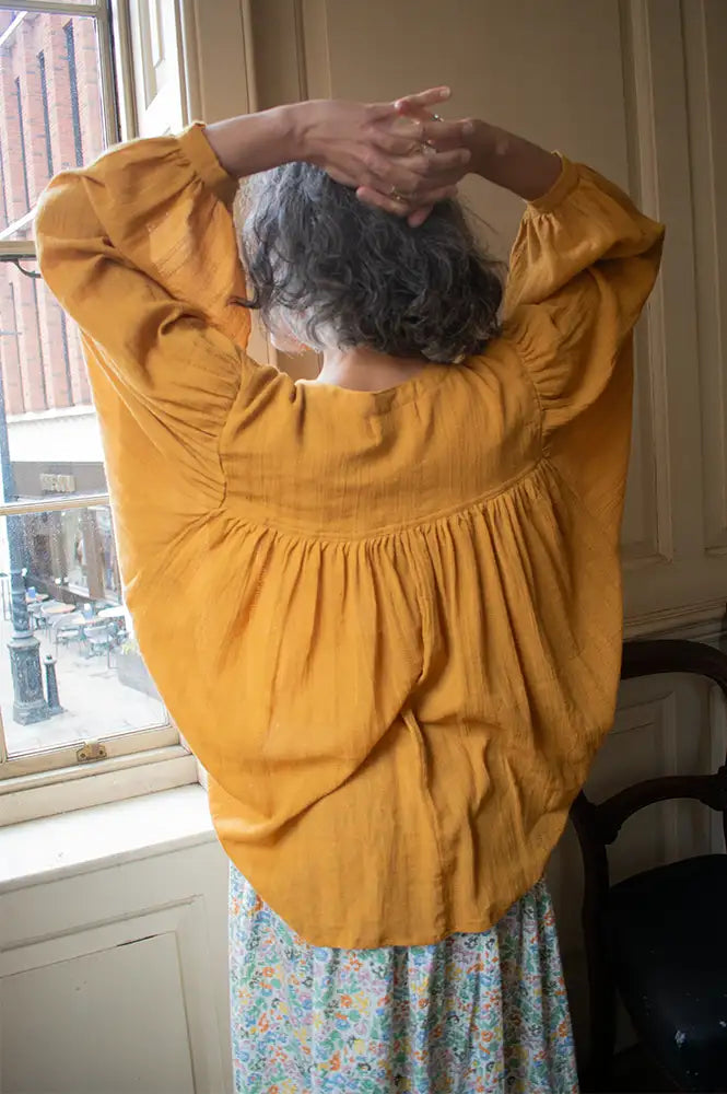 Charlie Joe Sandu Mustard Blouse - The Mercantile London