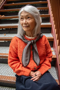 FRNCH Syros Orange Knitted Cardigan
