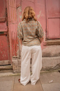 M.A.B.E Jaci Orange Floral Blouse - The Mercantile London