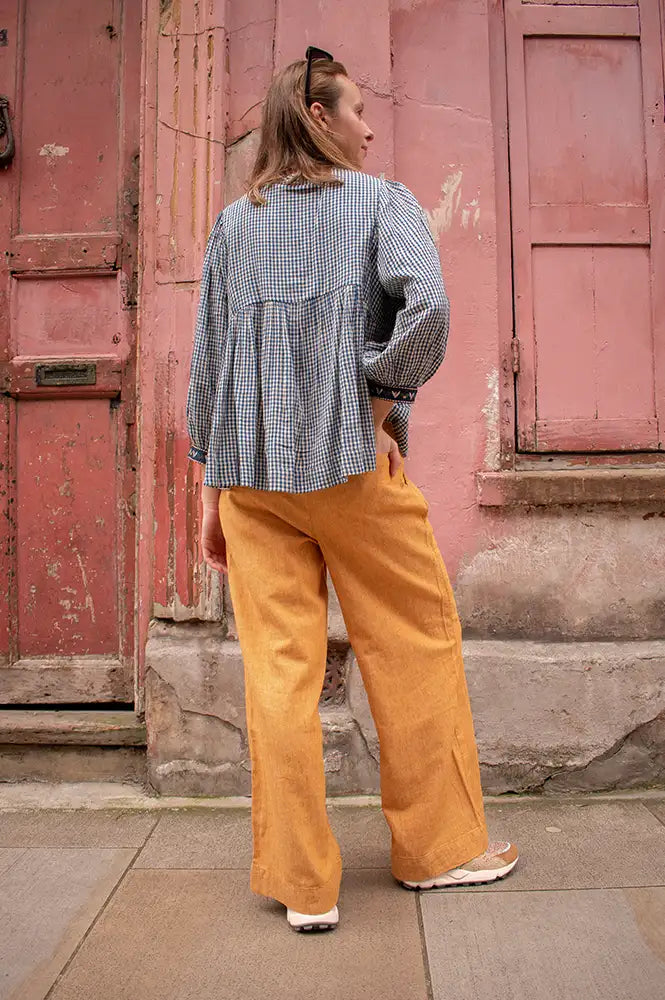 Emile Et Ida Daim Mustard Trousers - The Mercantile London