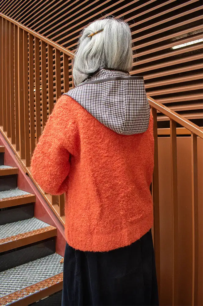 FRNCH Syros Orange Knitted Cardigan