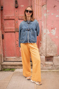 Emile Et Ida Daim Mustard Trousers - The Mercantile London