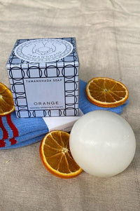 Tamanohada Orange Round Soap - The Mercantile London