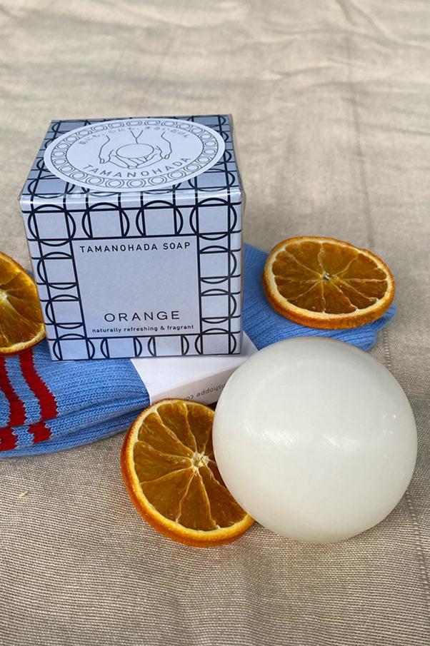 Tamanohada Orange Round Soap - The Mercantile London