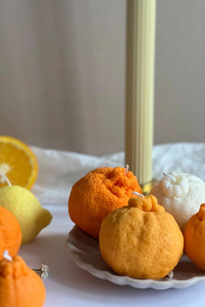 Maison Bohiti Large Pastel Orange Tangerine Candle - The Mercantile London