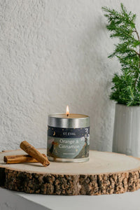 St. Eval Orange & Cinnamon Scented Tin Candle - The Mercantile London