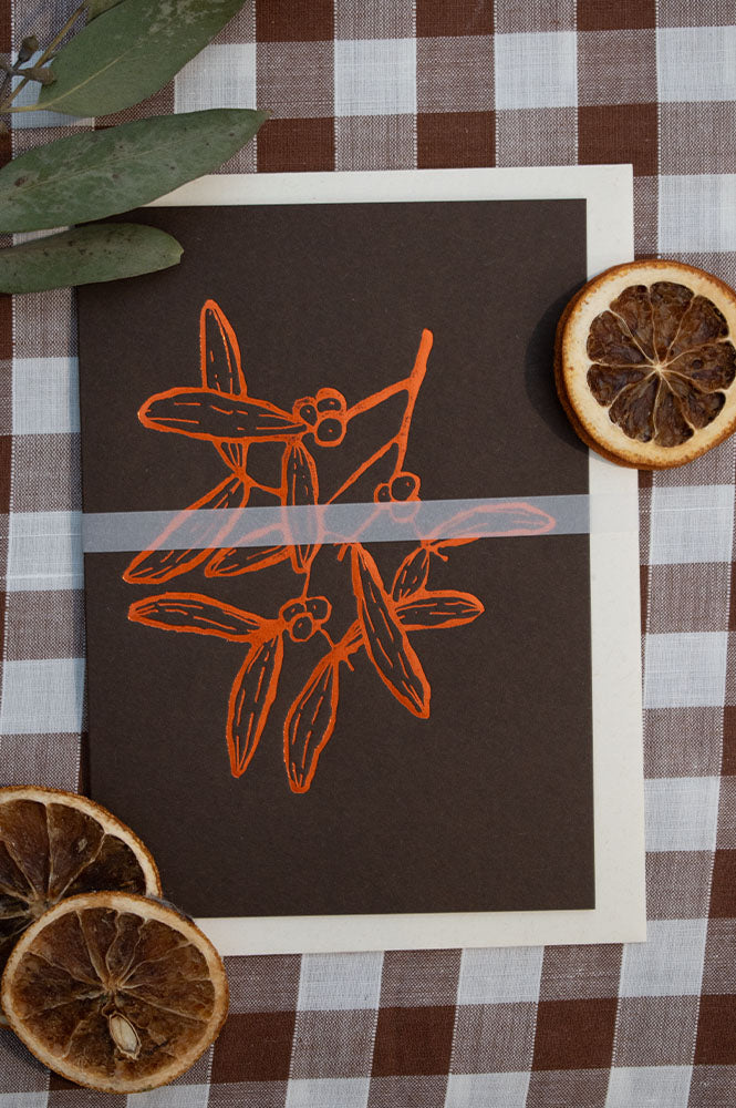 Atelier Auge Mistletoe Greeting Card - The Mercantile London