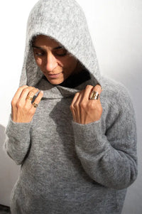 Orfeo Farrah Grey Hooded Jumper