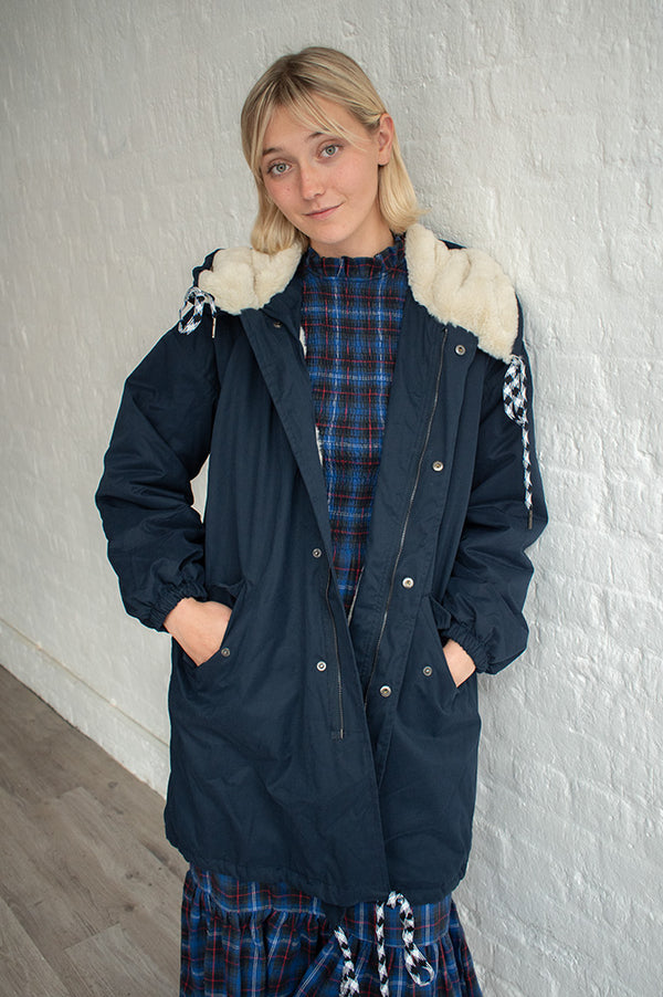 Orfeo Billy Navy Parka - The Mercantile London