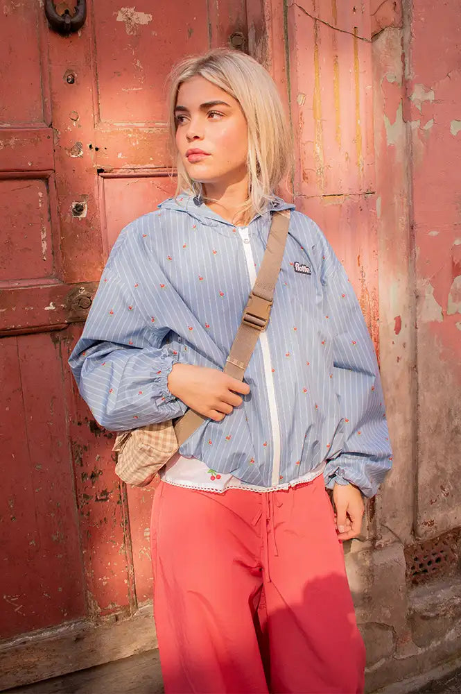 Flotte Darius Oxford Blue Waterproof Bomber Jacket - The Mercantile London