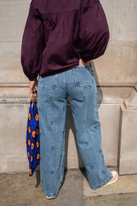 Maison Hotel Paco Embroidered Jeans - The Mercantile London