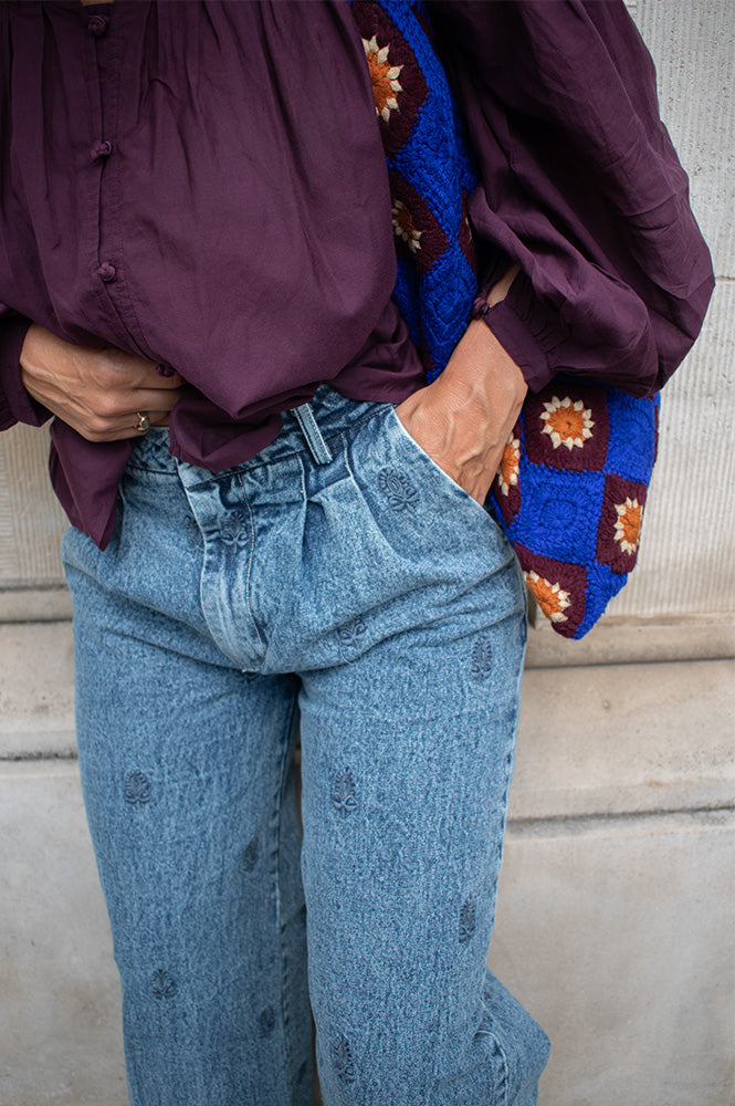 Maison Hotel Paco Embroidered Jeans - The Mercantile London