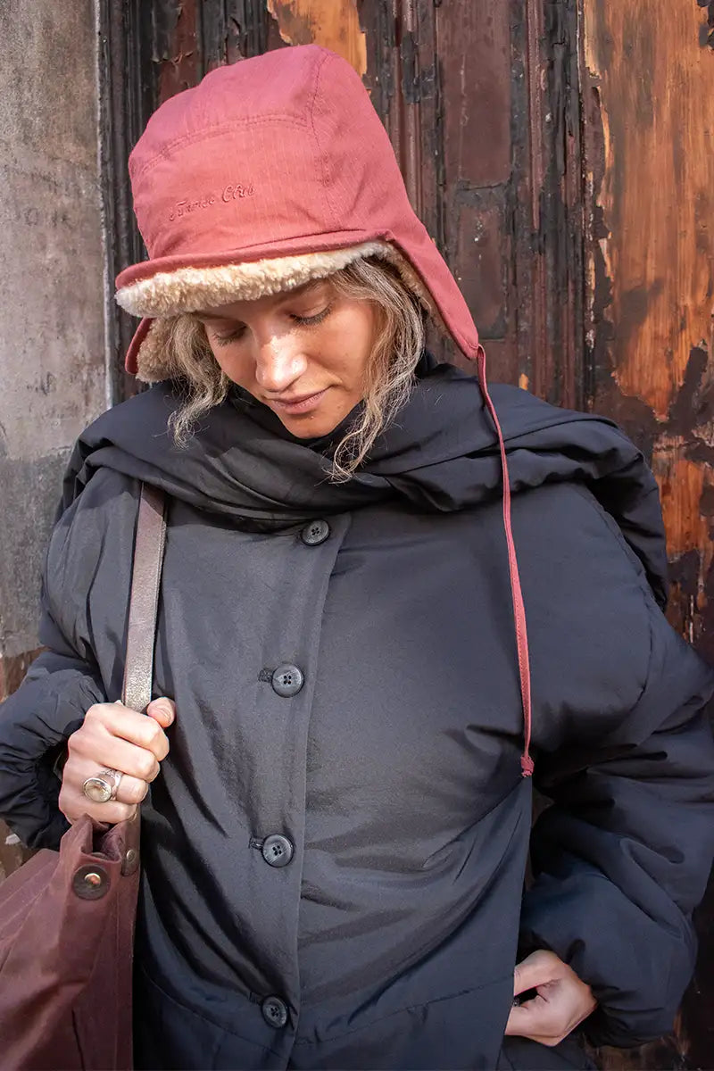 Object Gemmi Black Padded Scarf Jacket - The Mercantile London