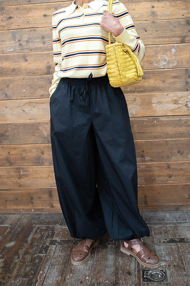 Object Paige Black Harem Trousers - The Mercantile London