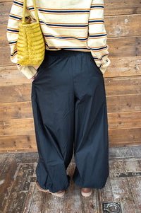 Object Paige Black Harem Trousers - The Mercantile London