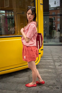 L.F. Markey Basic Paprika Linen Shorts