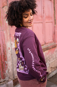 Damson Madder Fig Paper Cut Long-Sleeve T-Shirt