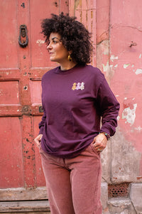 Damson Madder Fig Paper Cut Long-Sleeve T-Shirt