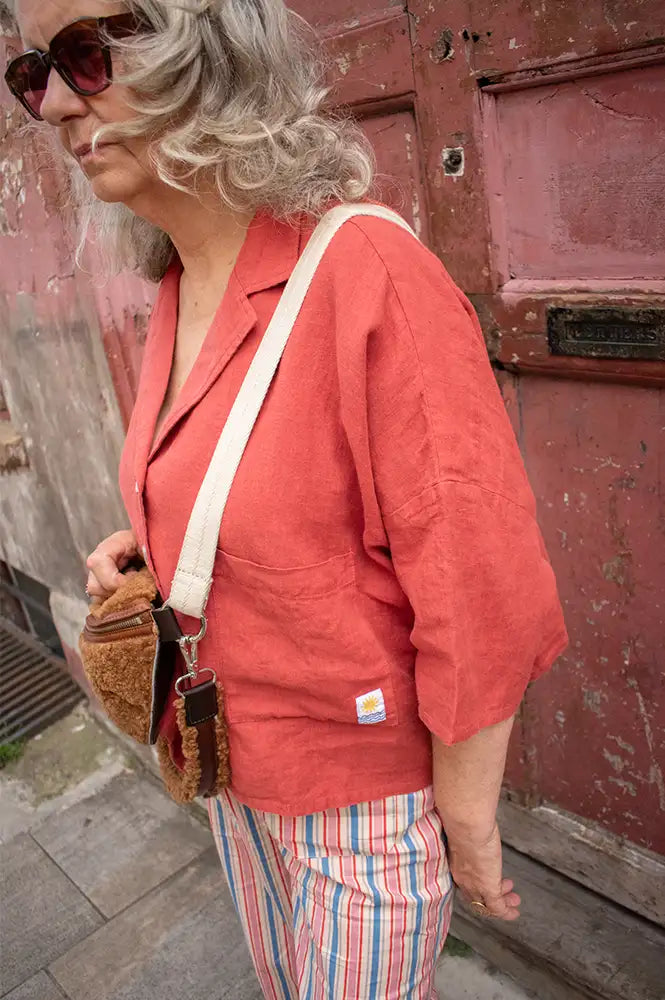L.F. Markey Maxim Linen Paprika Shirt