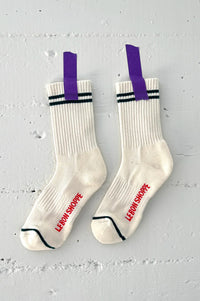 Le Bon Shoppe Boyfriend Parchment Socks - The Mercantile London
